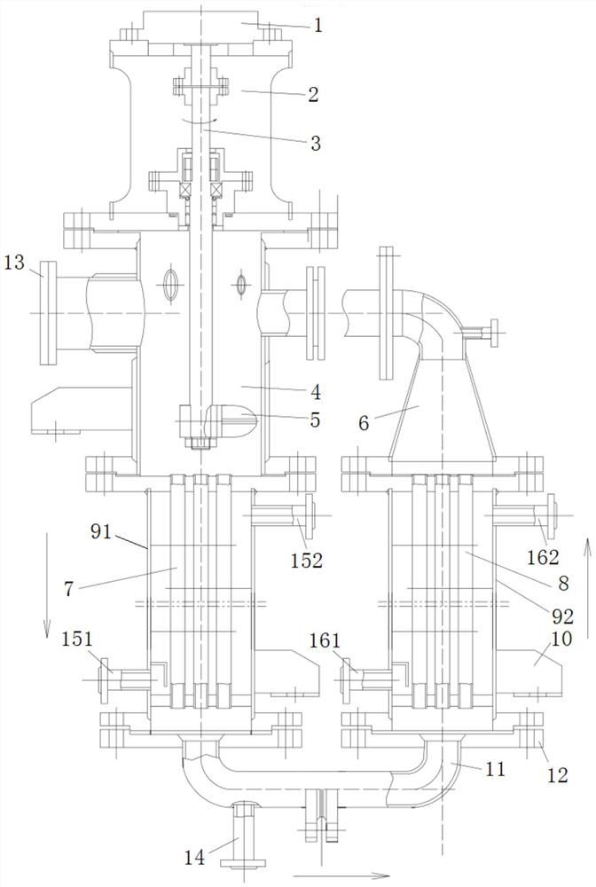 Self-powered continuous nitration method and device