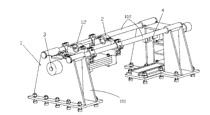 Impact test bed of magneto-rheological damper and impact test device