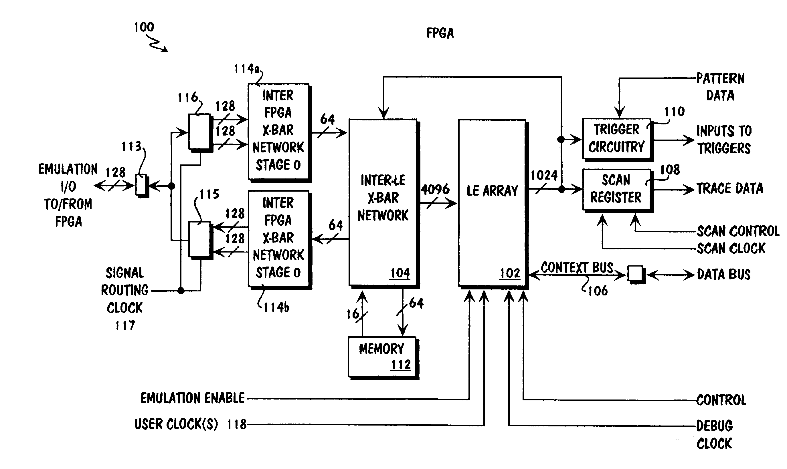 Regionally time multiplexed emulation system