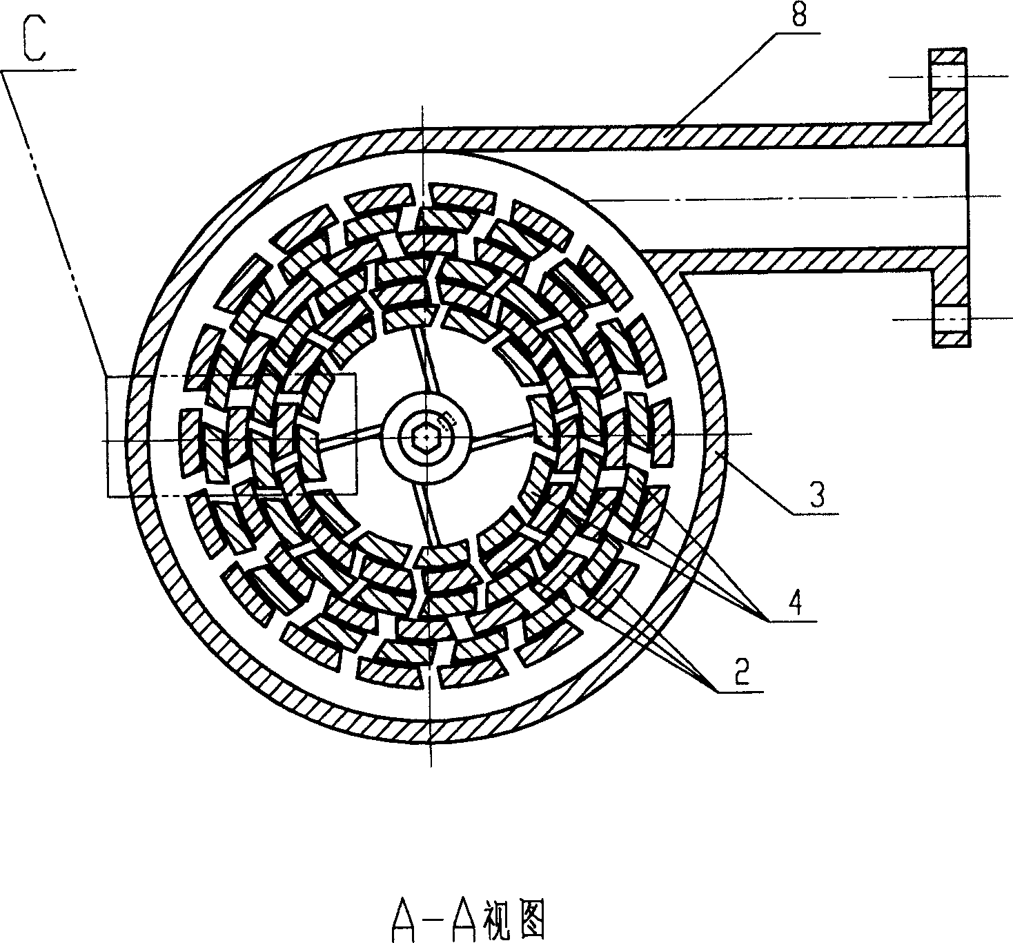 Fluid continuous mixing device