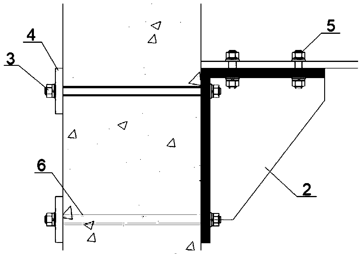 Steel structure foundation of elevator shaft construction hoist and construction method