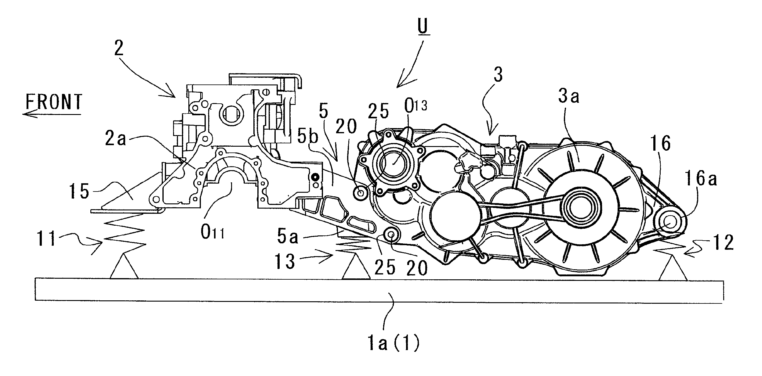 Power unit for utility vehicle