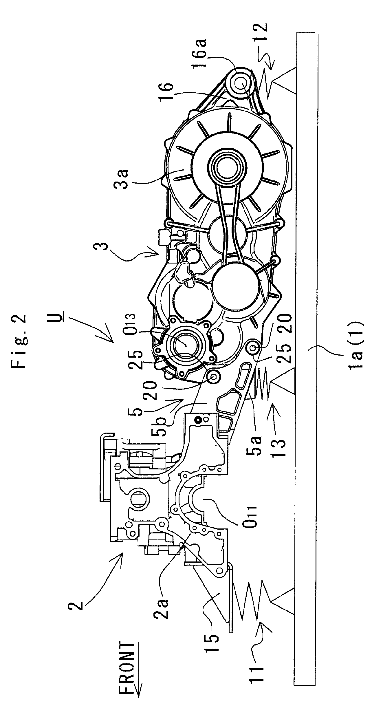 Power unit for utility vehicle