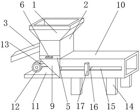 Solid waste treatment device for ground food