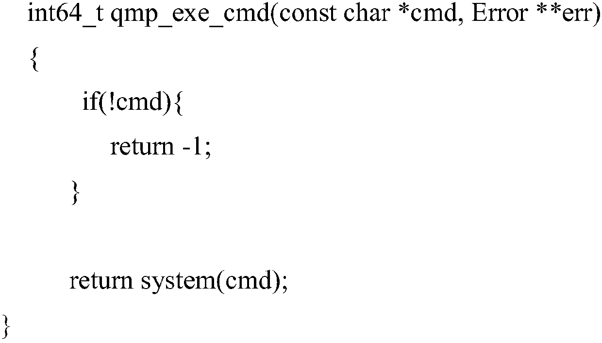 Method for enabling qemu-kvm virtual machine to execute any command, and storage medium