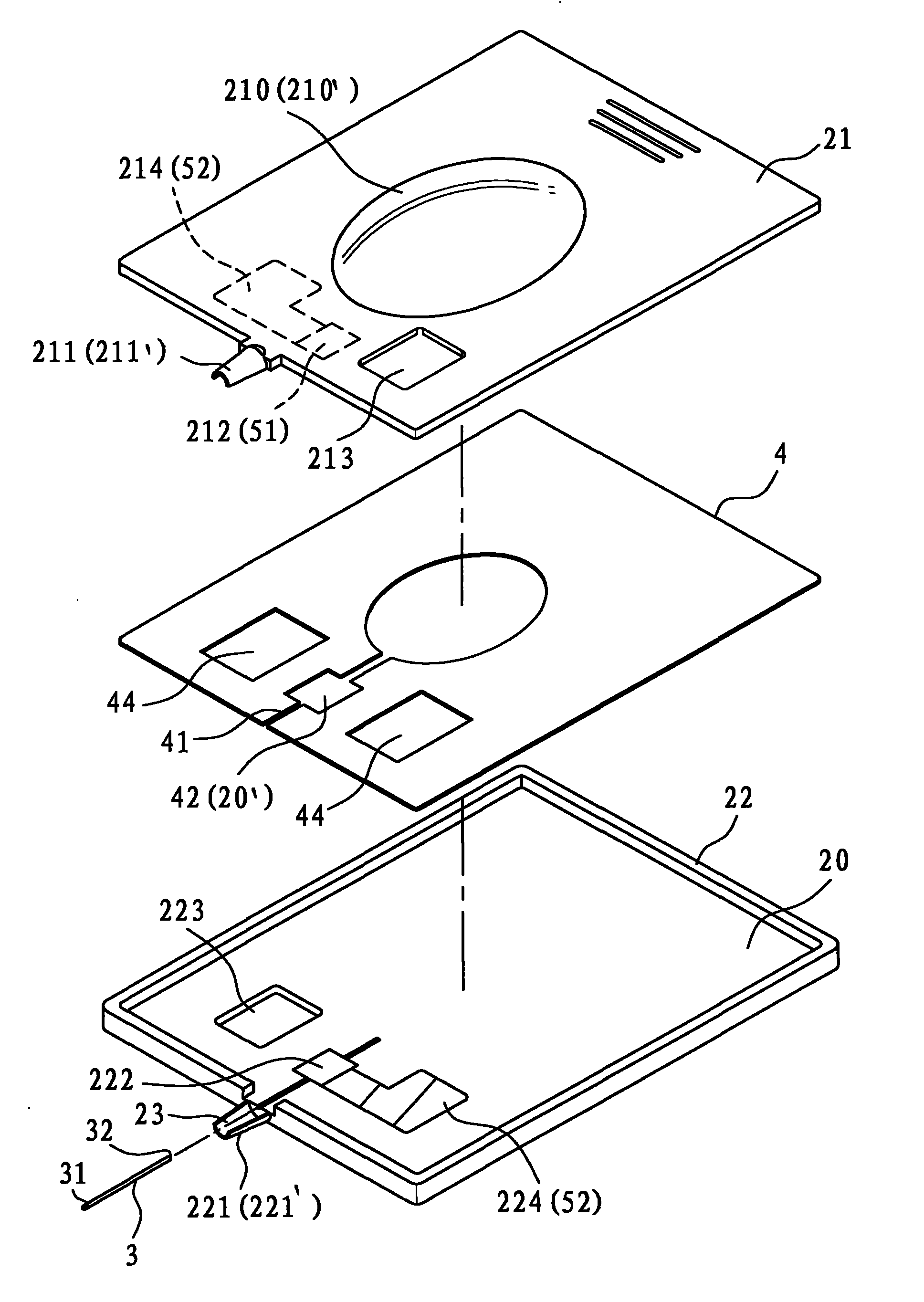 Sampling apparatus with flexible pressing zone