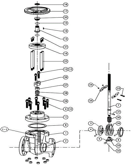 Parallel type double-gate gate valve