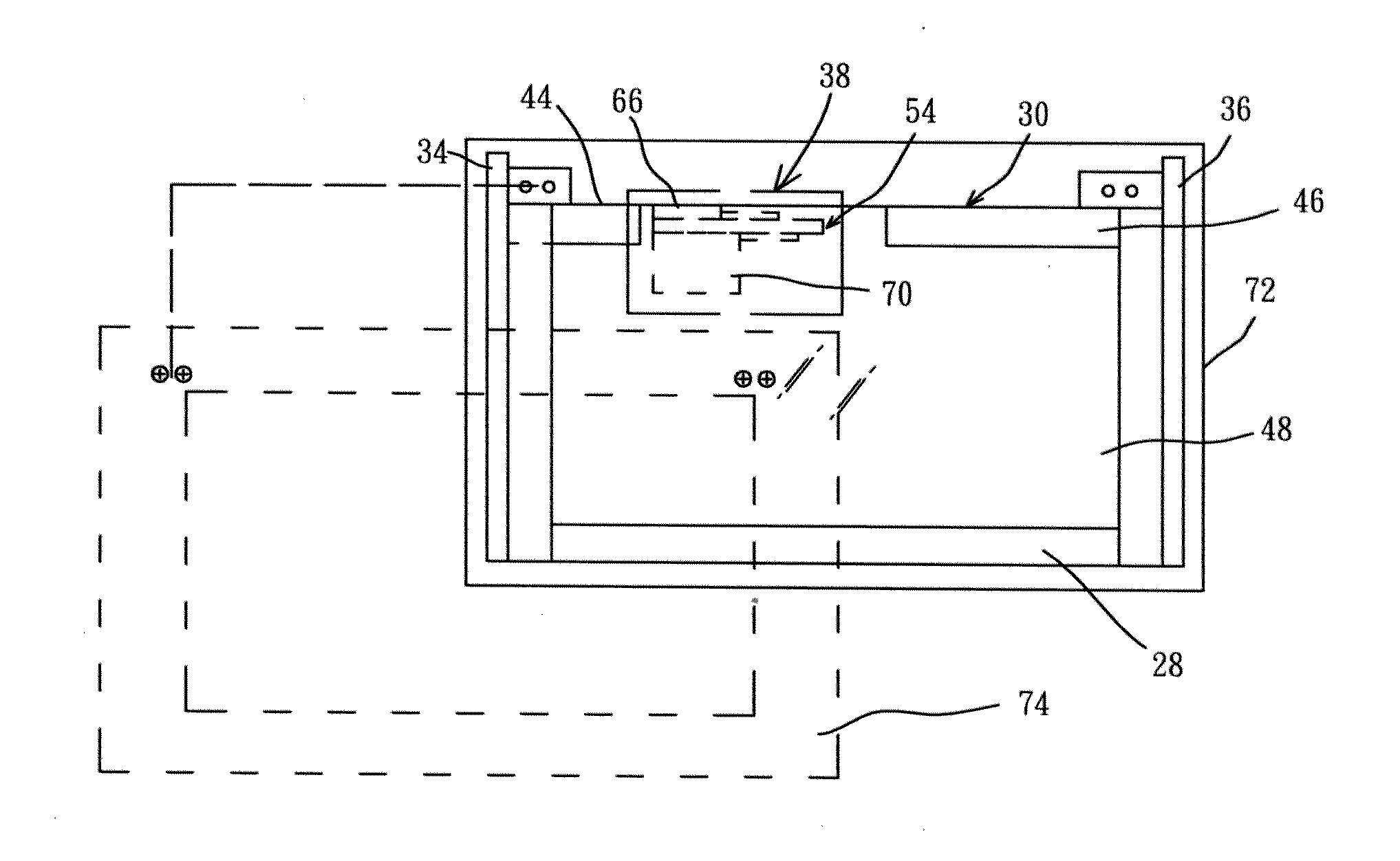 Built-in type antenna displayer