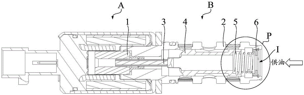 Engine oil control valve for end part oil supply