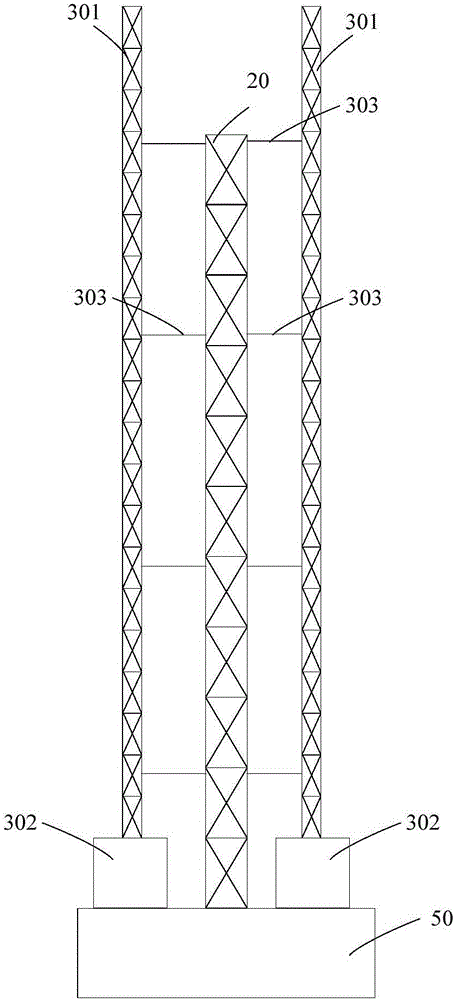 Construction method of foundation structure used for reinforcing lifting device