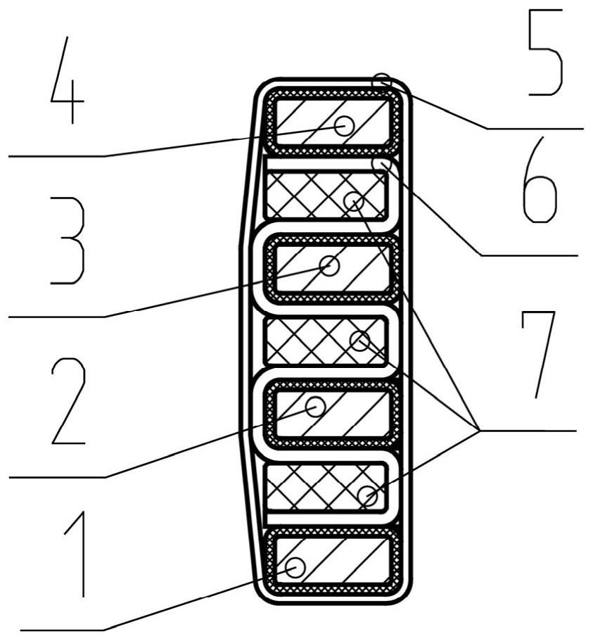 Novel traction motor connecting line structure and binding method