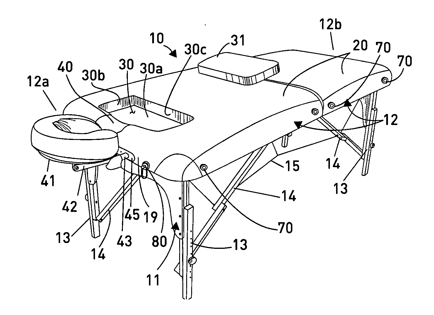 Massage table with comfort feature