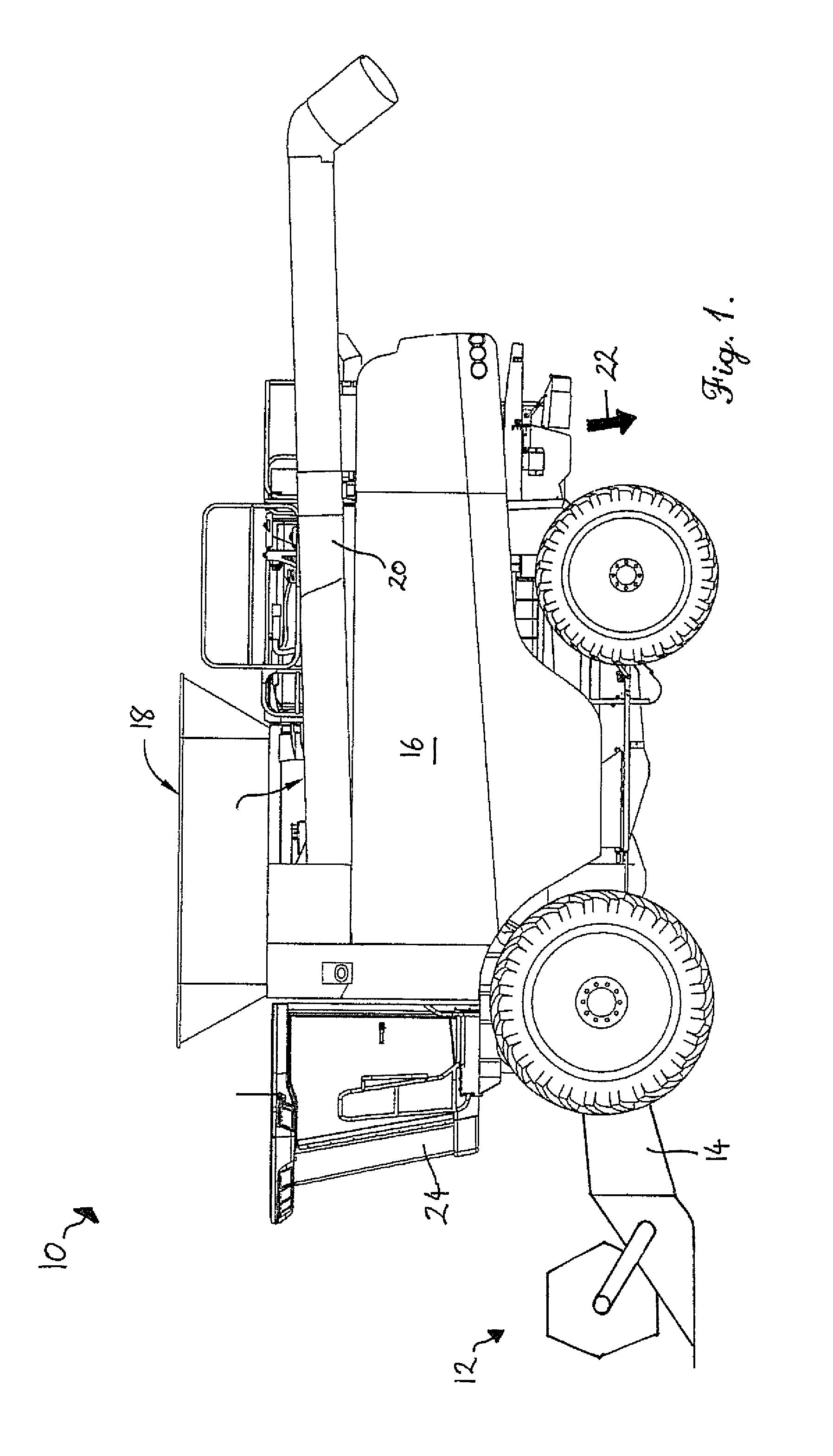 Combine harvester unloading system