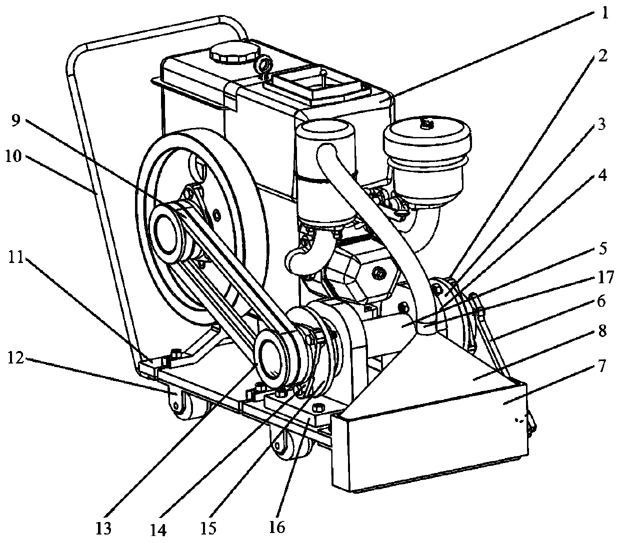 An optimized road surface deicing machine