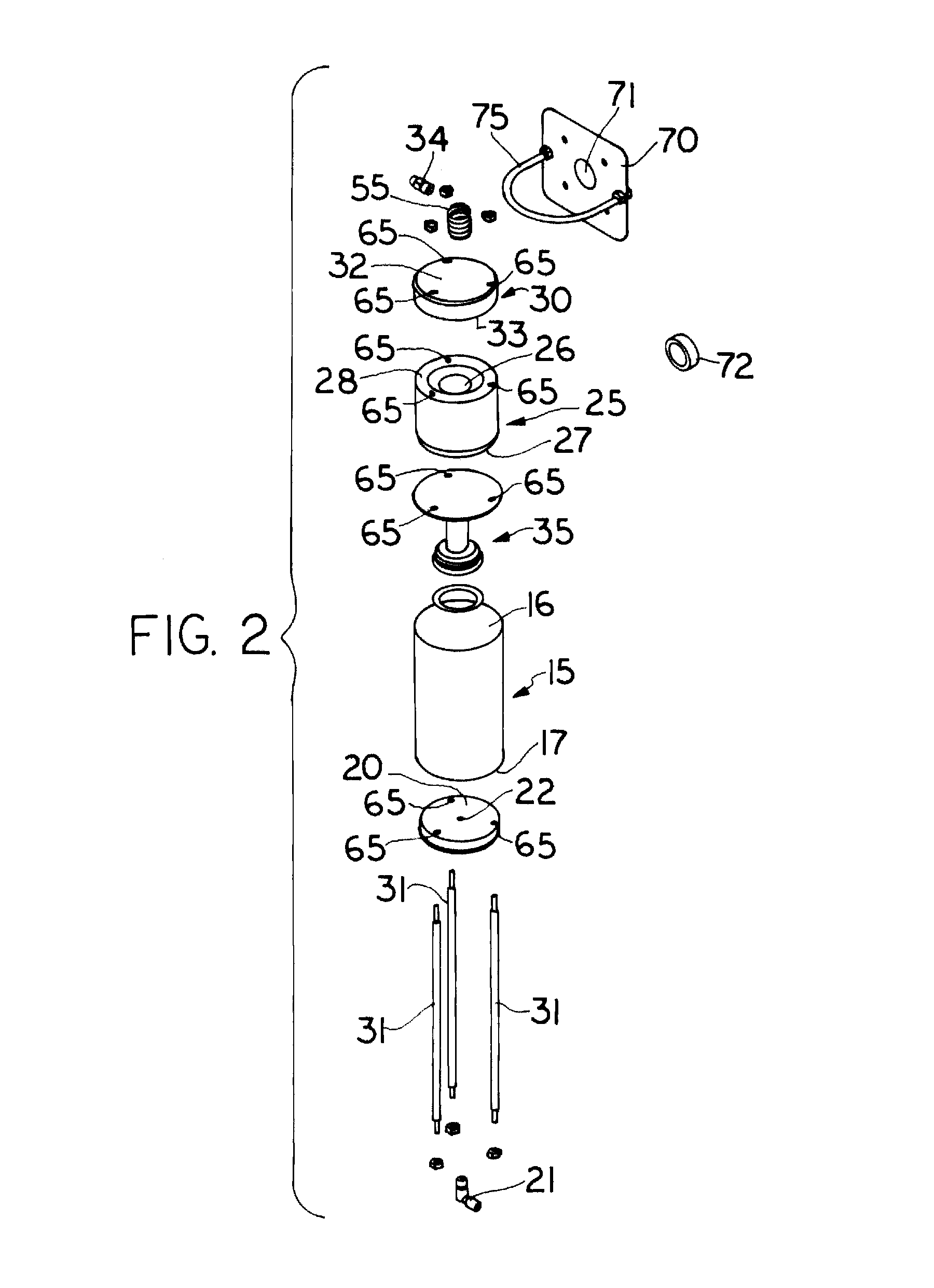 Dust clearing blow-back valve and reservoir