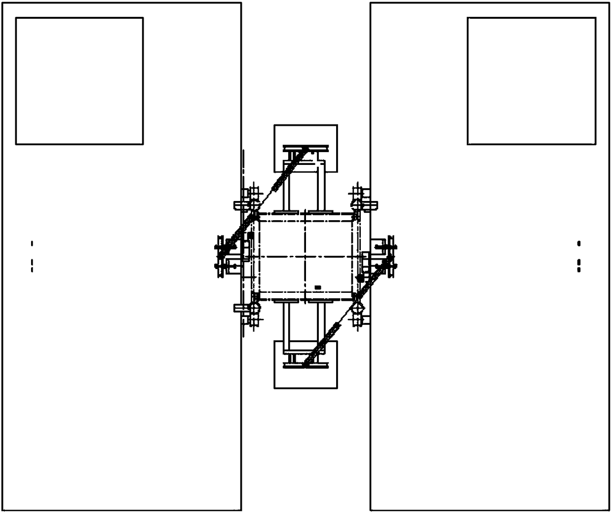 A kind of jacket type pulley block change direction balance counterweight system