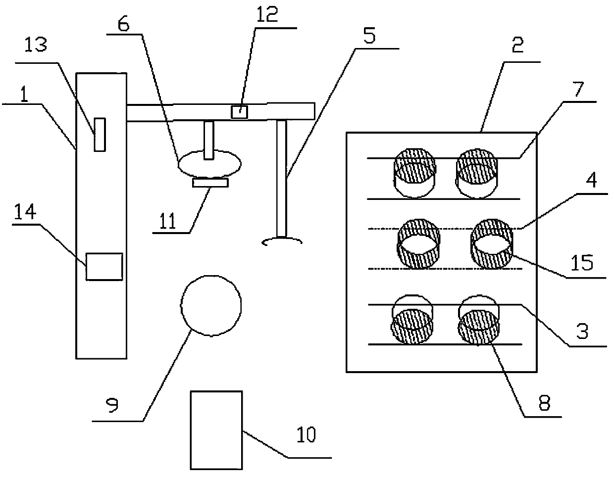 Automatic sleeving device of magnetic ring insulating sleeves