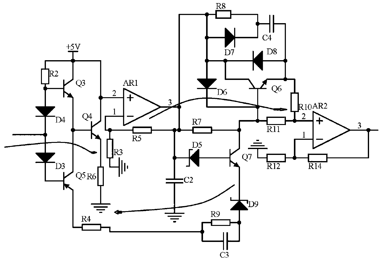 Signal compensation circuit of pipeline corrosion degree measuring instrument