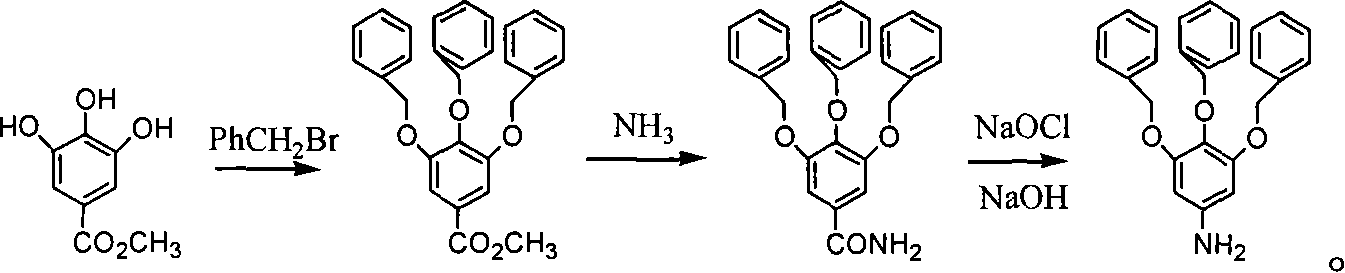 Chemical synthesis of 3,4,5-trioxyaniline