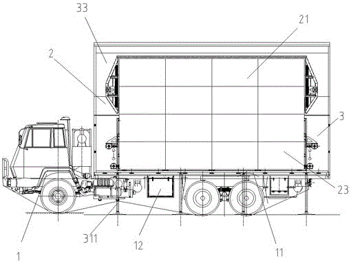 Vehicle-mounted large-scale LED combination screen and its opening and closing method