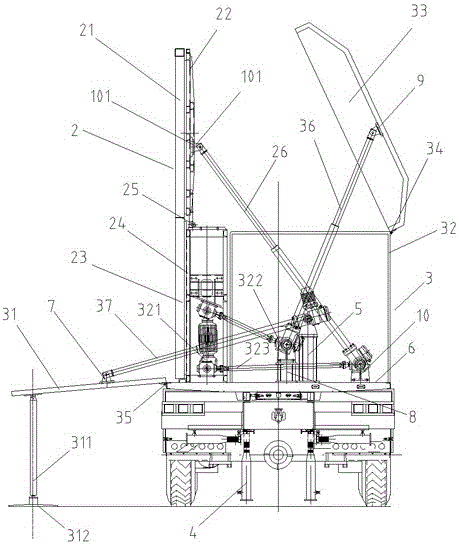 Vehicle-mounted large-scale LED combination screen and its opening and closing method