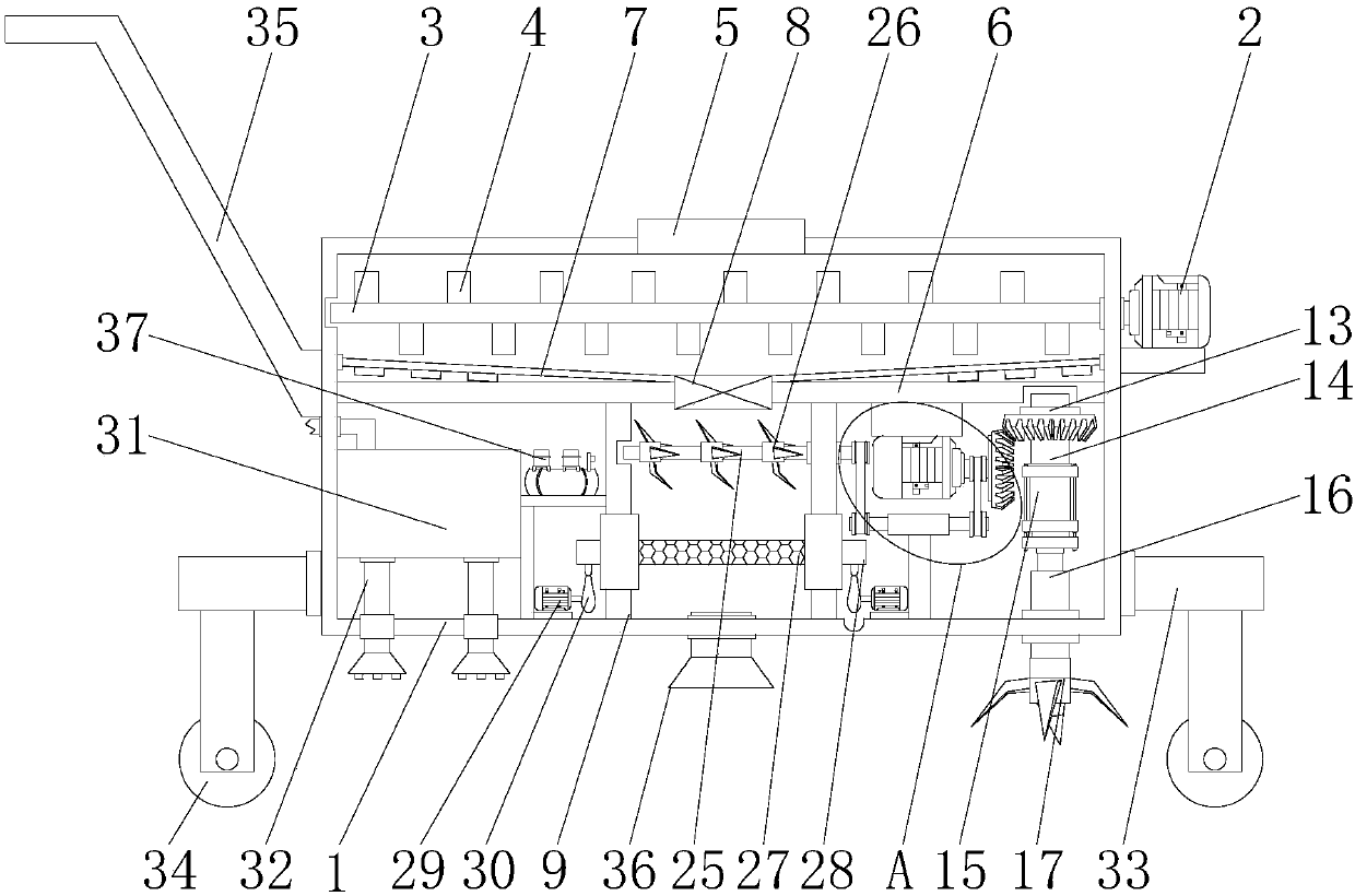 Fertilizer application device for garden land