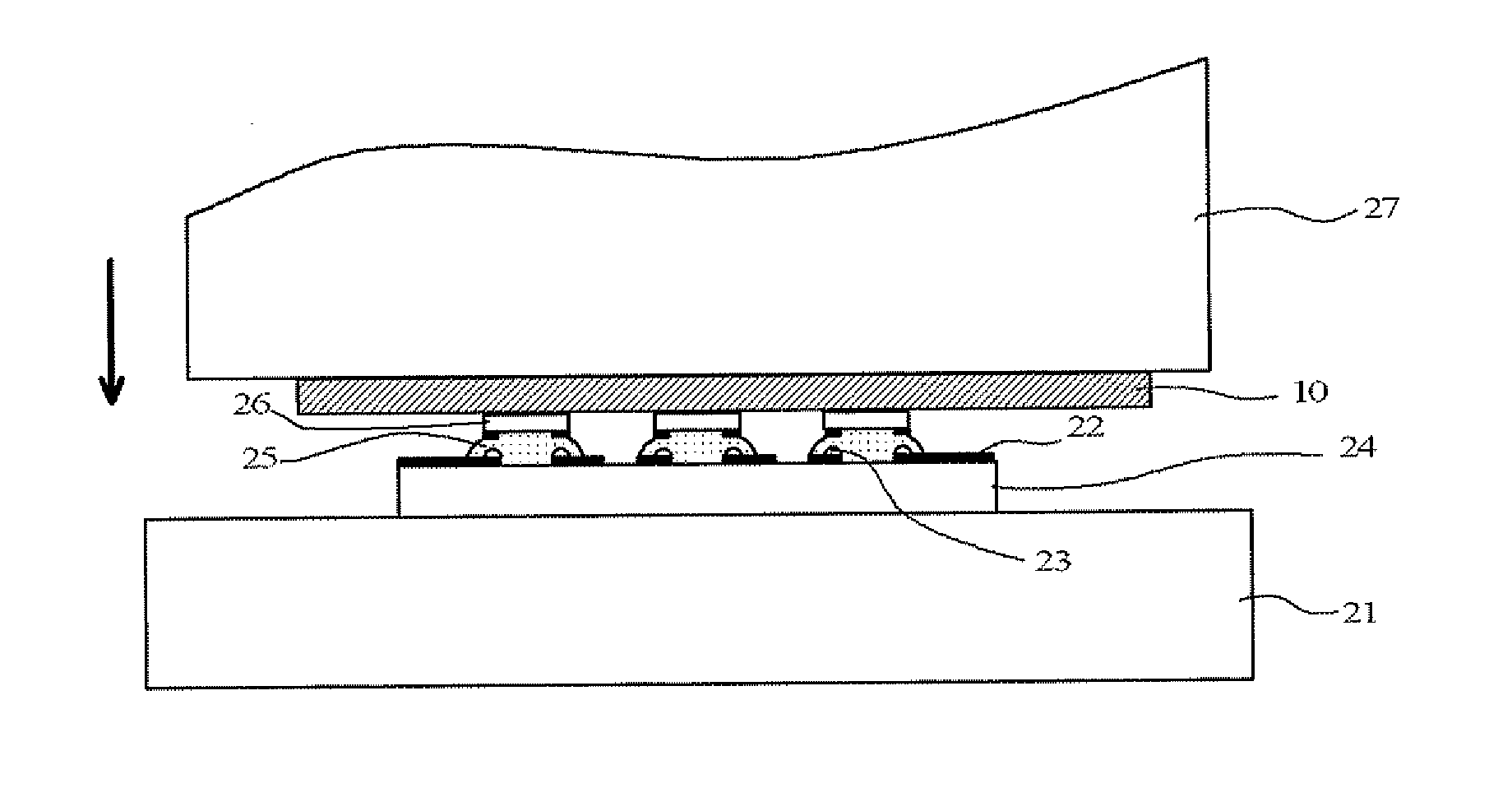 Buffer film for multi-chip packaging