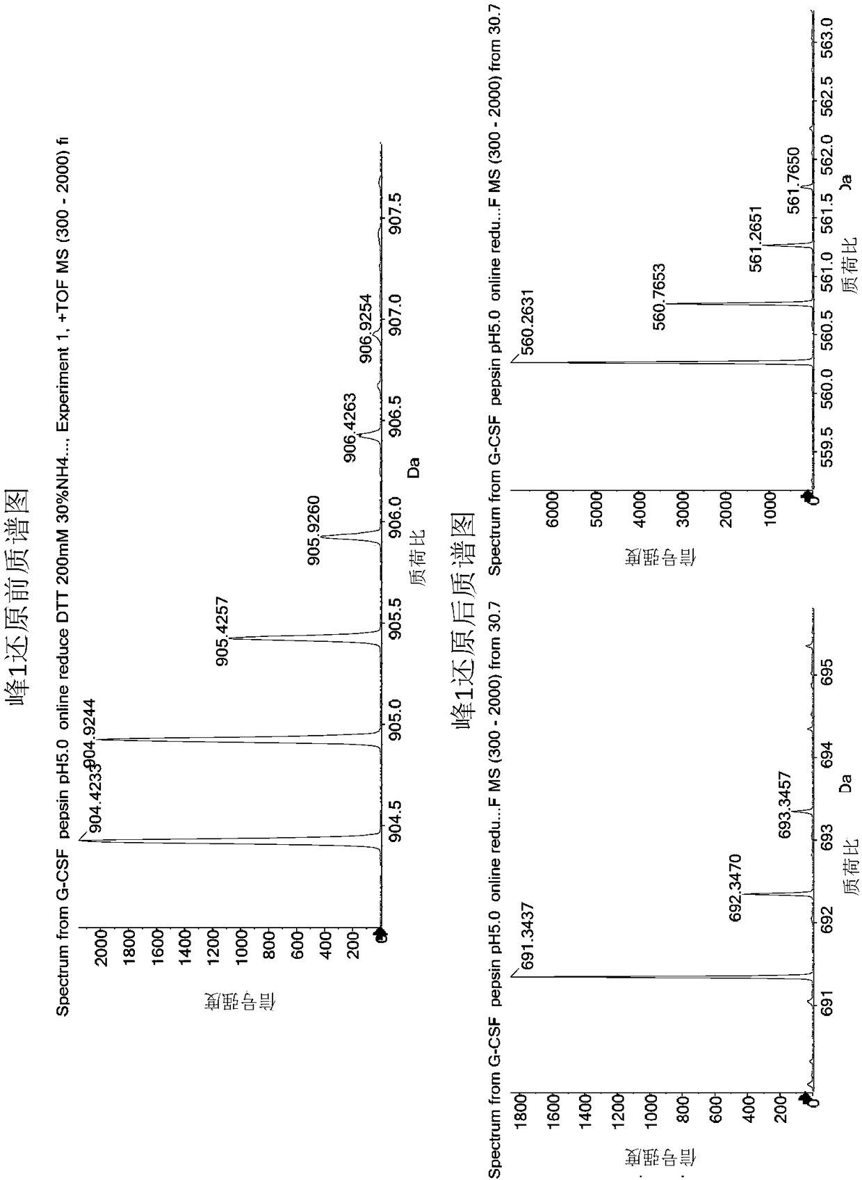 Method for determining composition of disulfide bond of recombinant human granulocyte colony stimulating factor