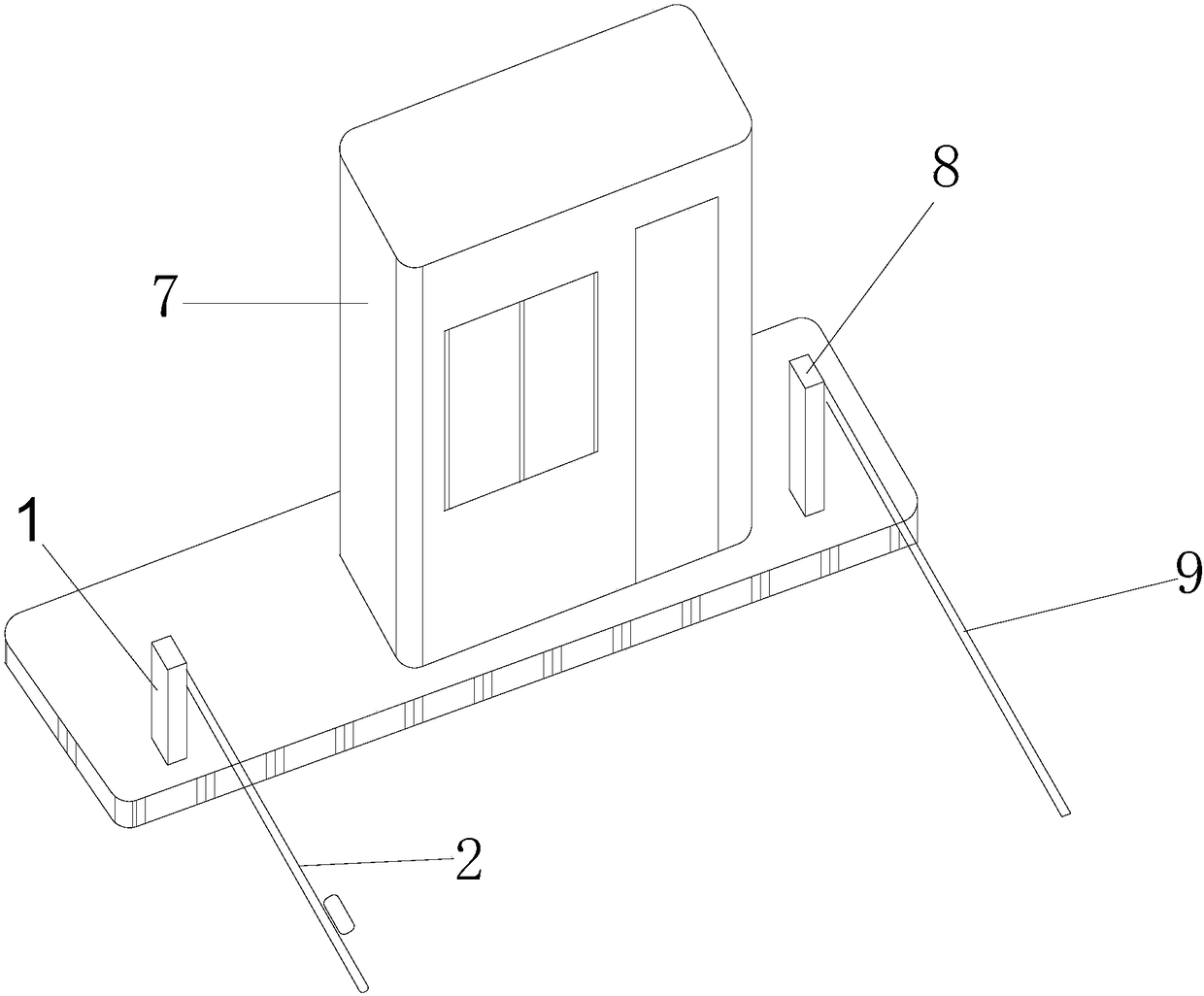 Vehicle license plate snow removing device