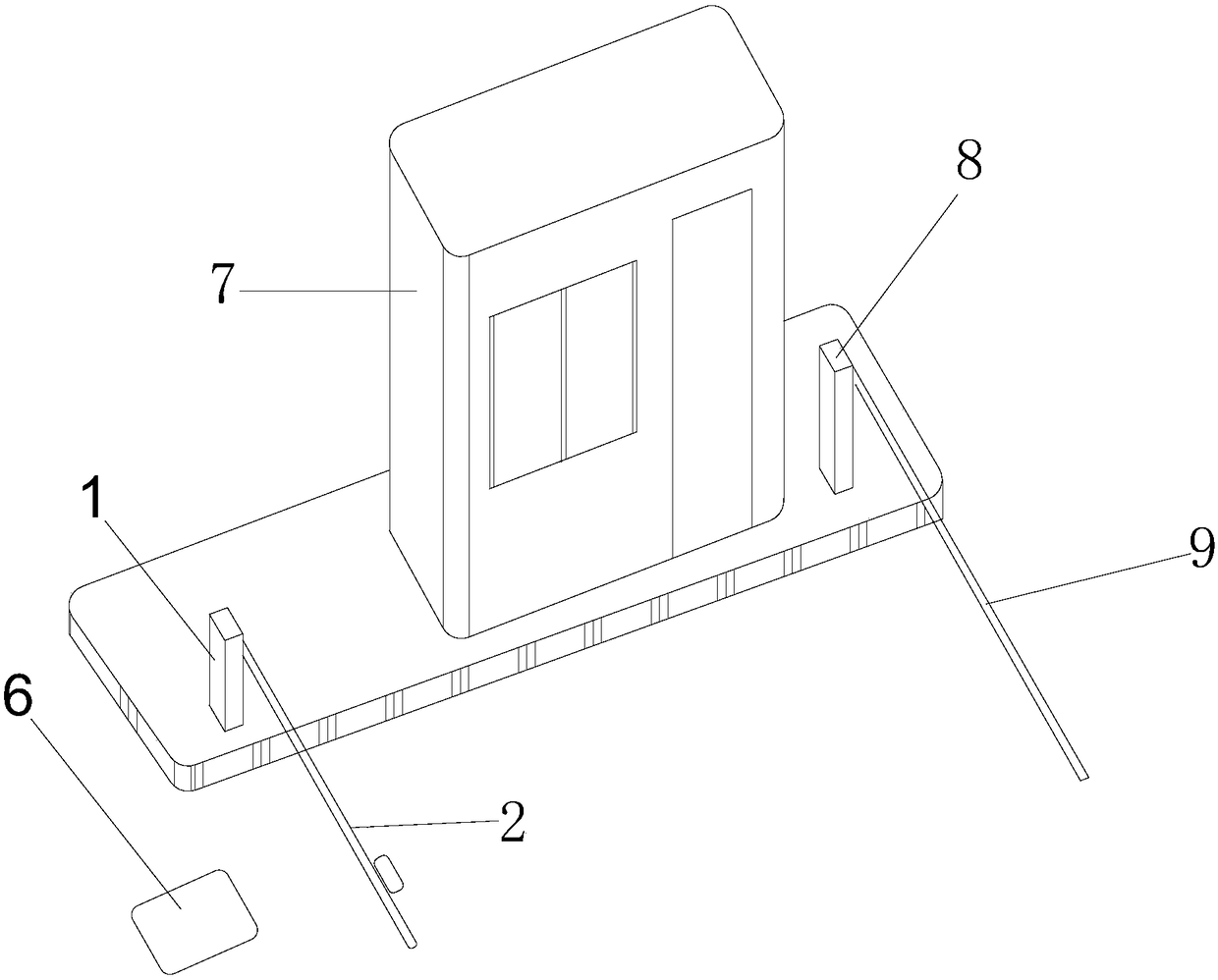 Vehicle license plate snow removing device