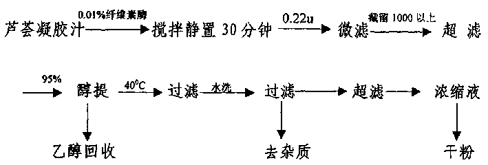 Extraction process of acetylated aloe glucomannan