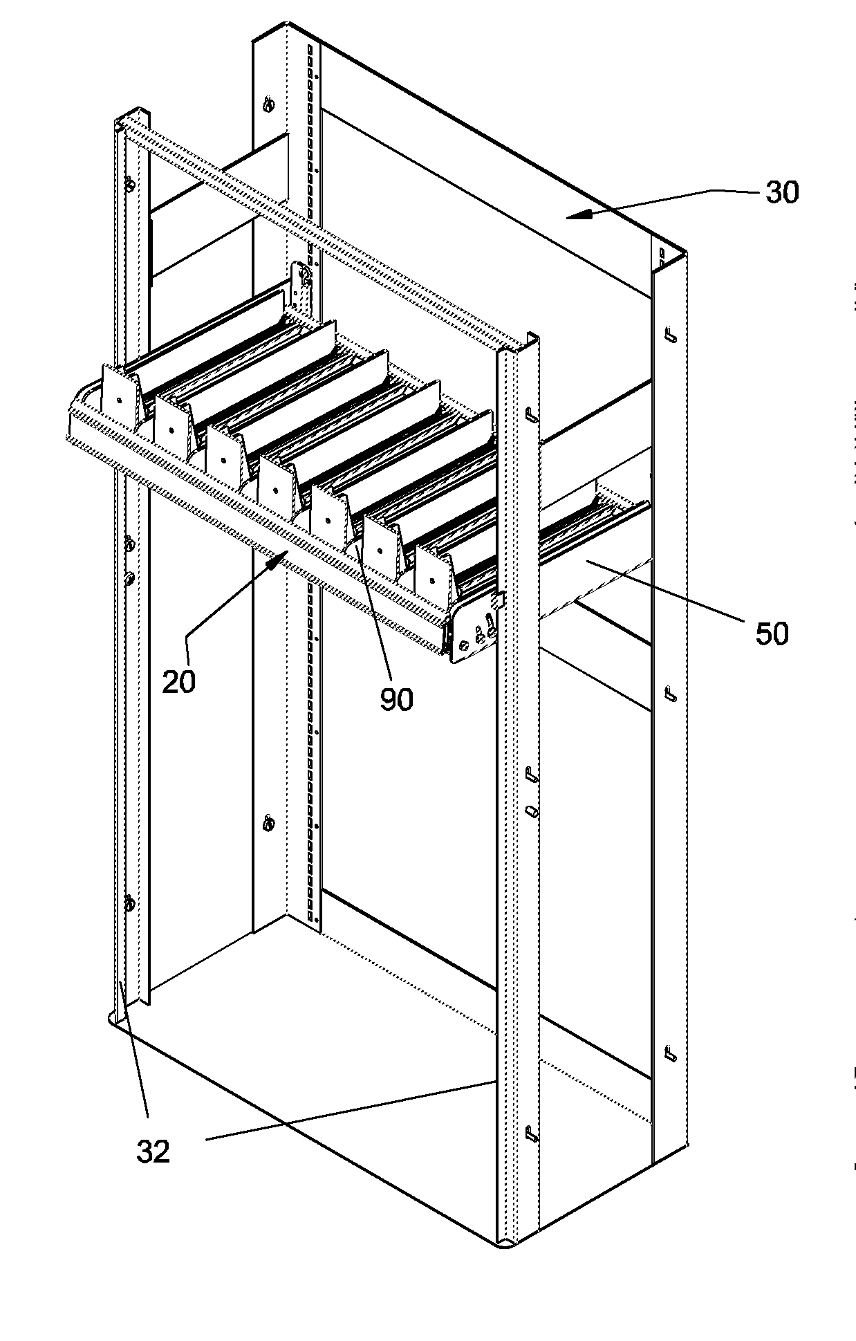 Sliding and Tilting Shelves, Especially for Use in a Refrigerated Mechandise Display