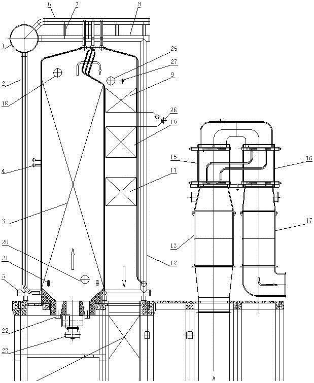 Coal powder boiler