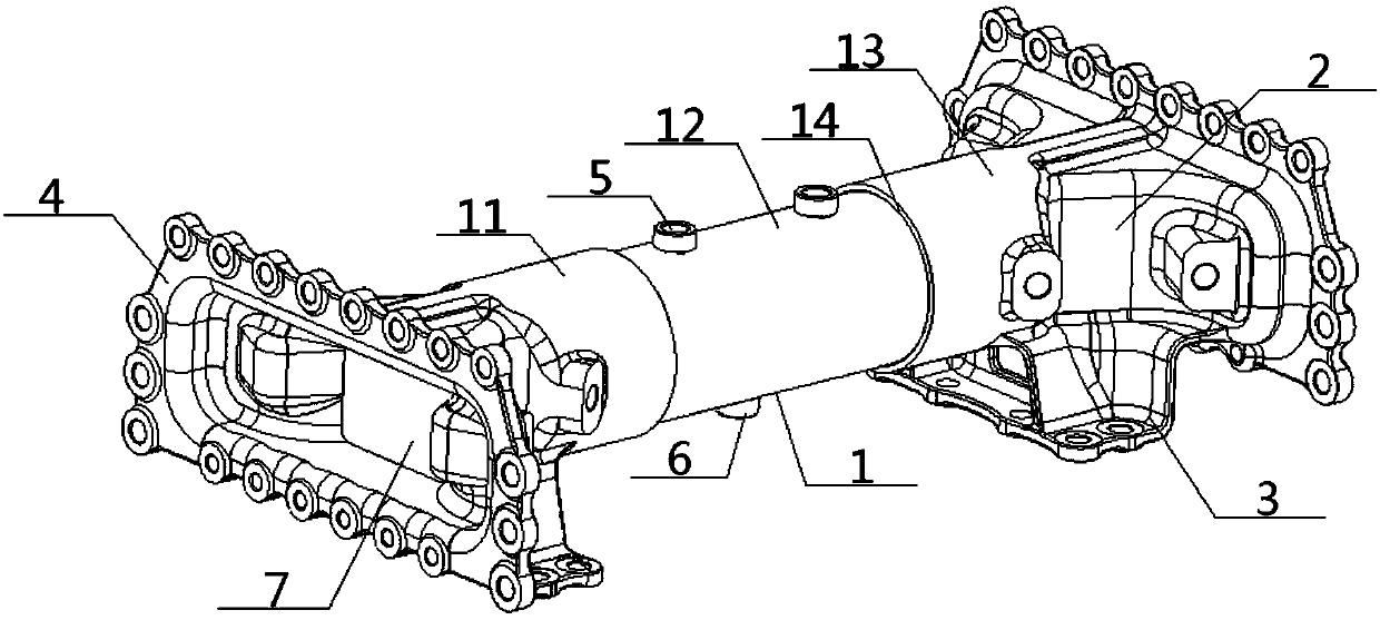 Integrated balance suspension cross beam assembly