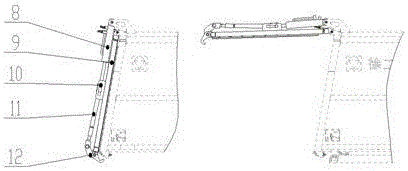 Side garbage collection device for compression type garbage vehicle