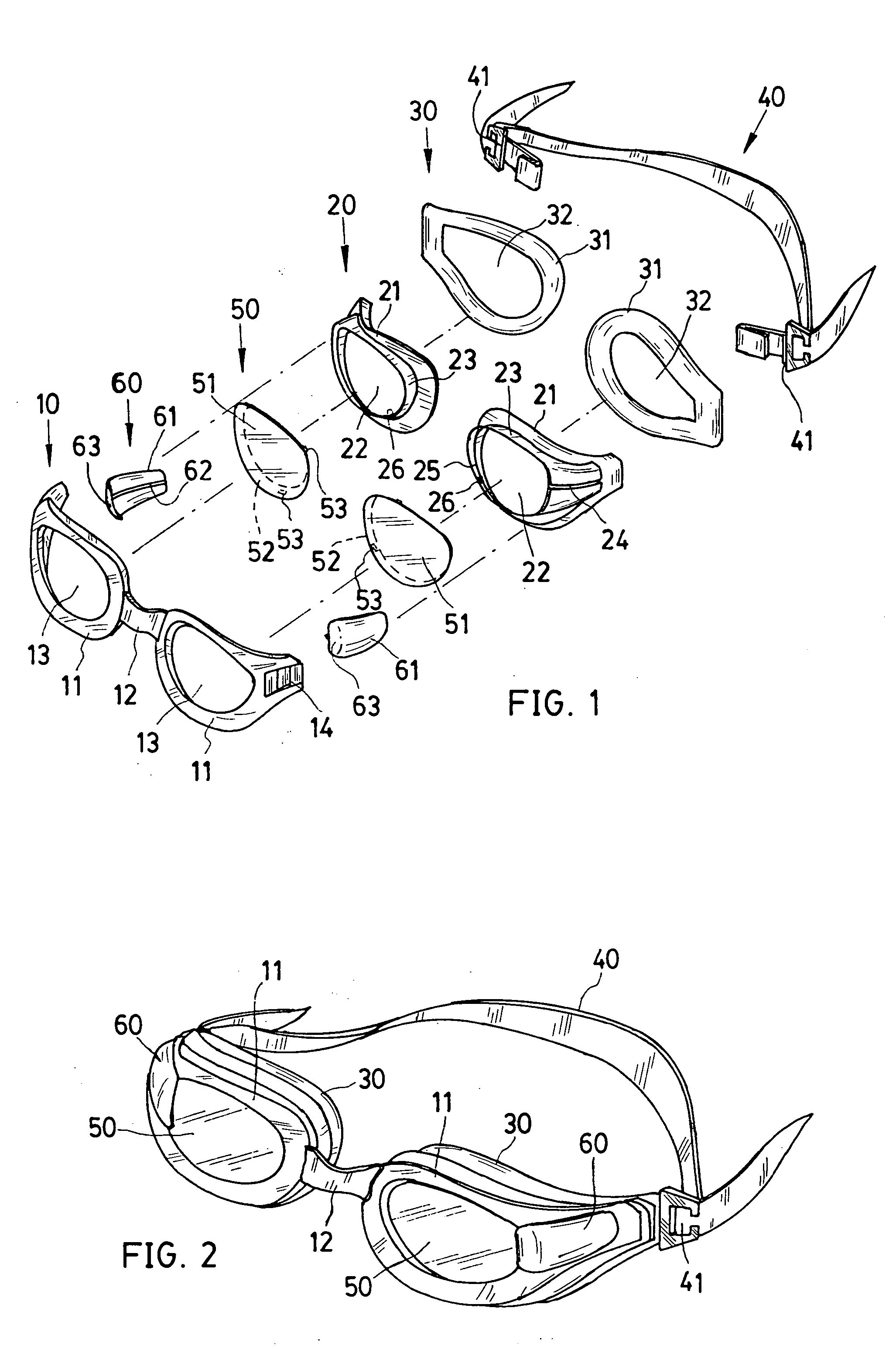 Goggles with replaceable lens