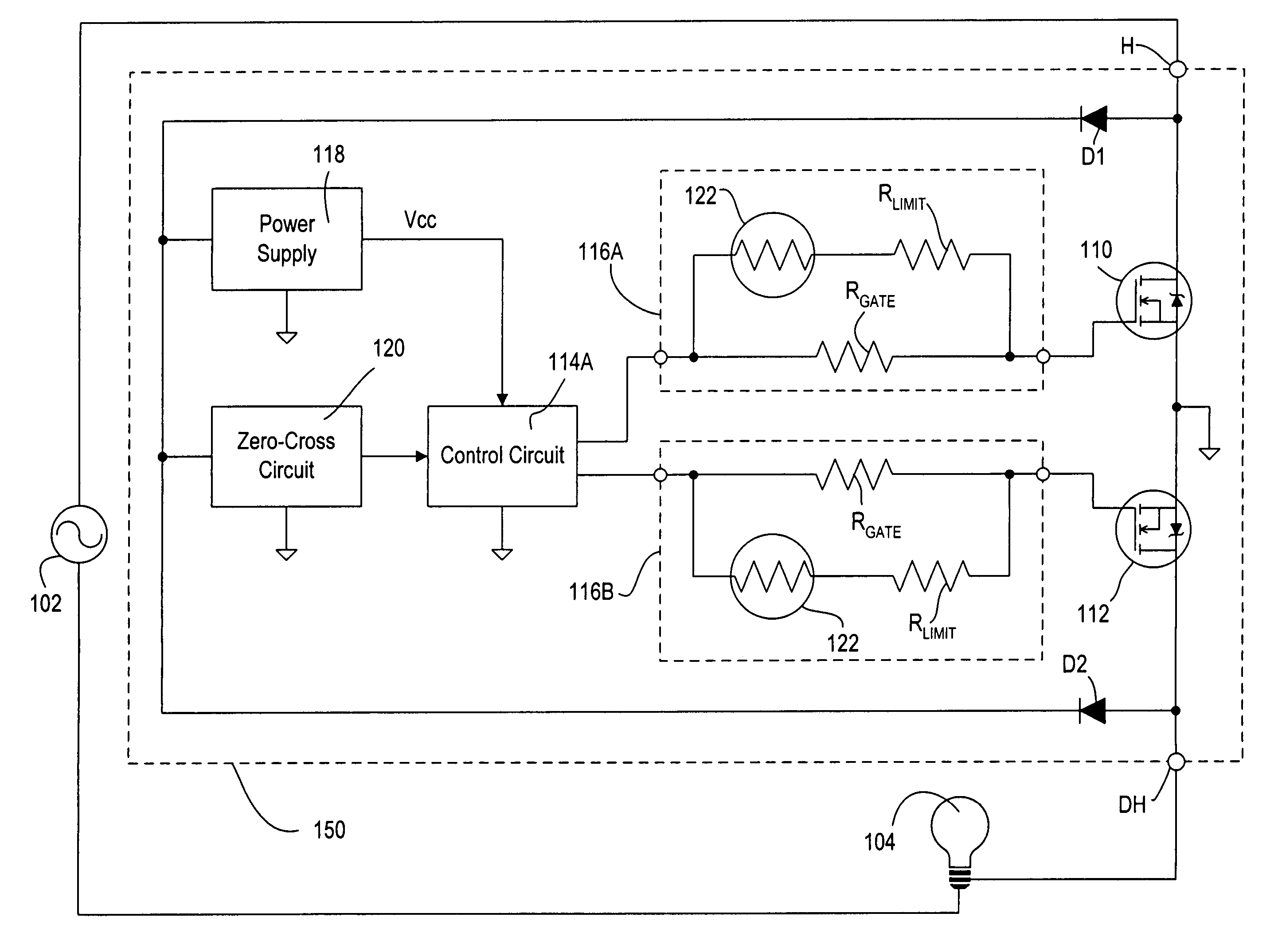 Load control device having a variable drive circuit