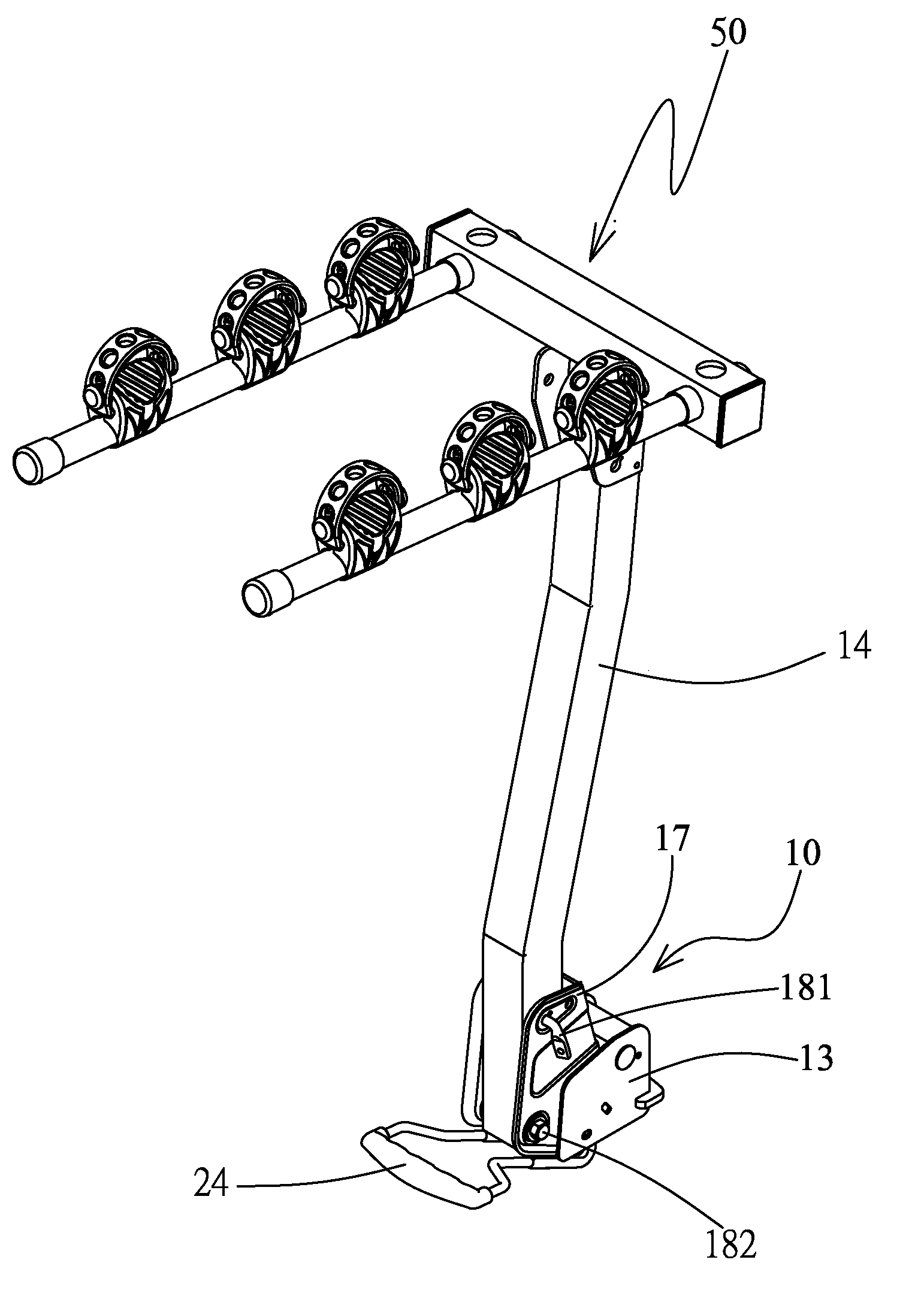 Coupling Device for Connecting Bicycle Rack to Hitch Ball