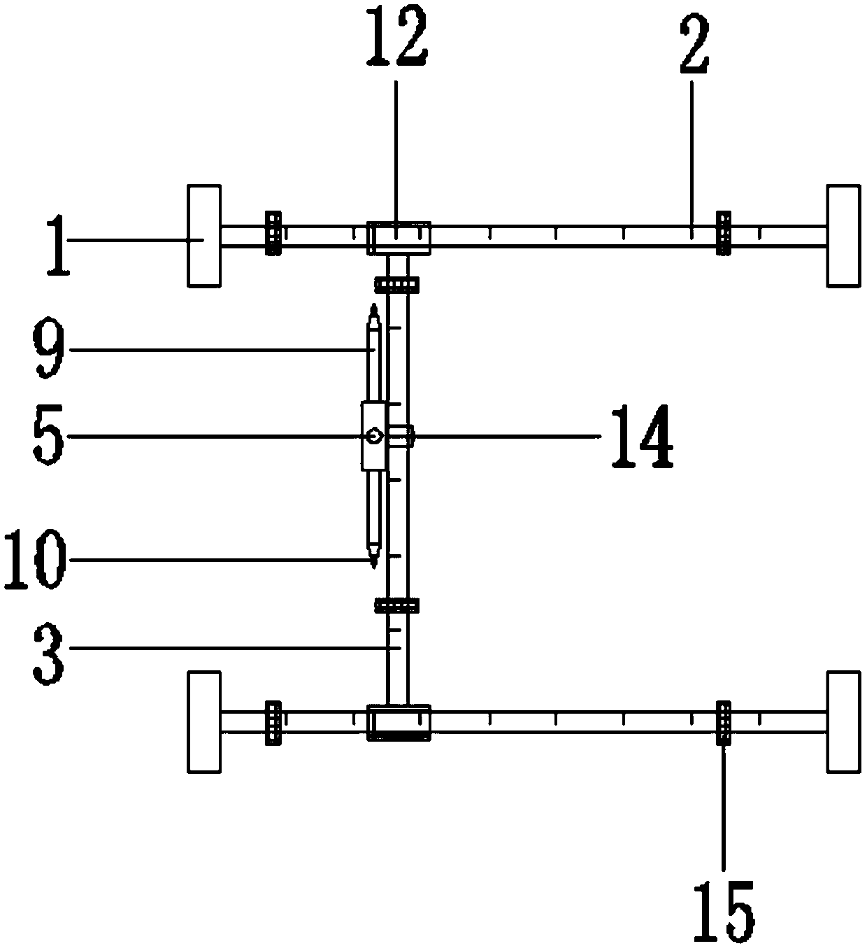 Positioning device for scribing and grooving in machining of mechanical parts