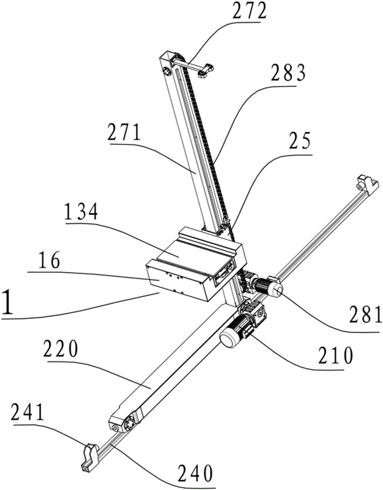 Goods conveying table applied to logistics stacking machine