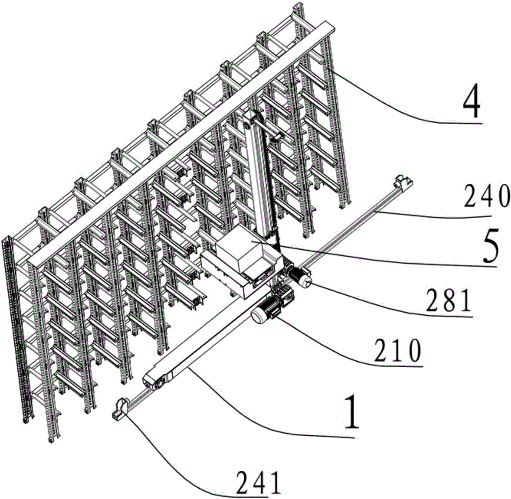 Goods conveying table applied to logistics stacking machine