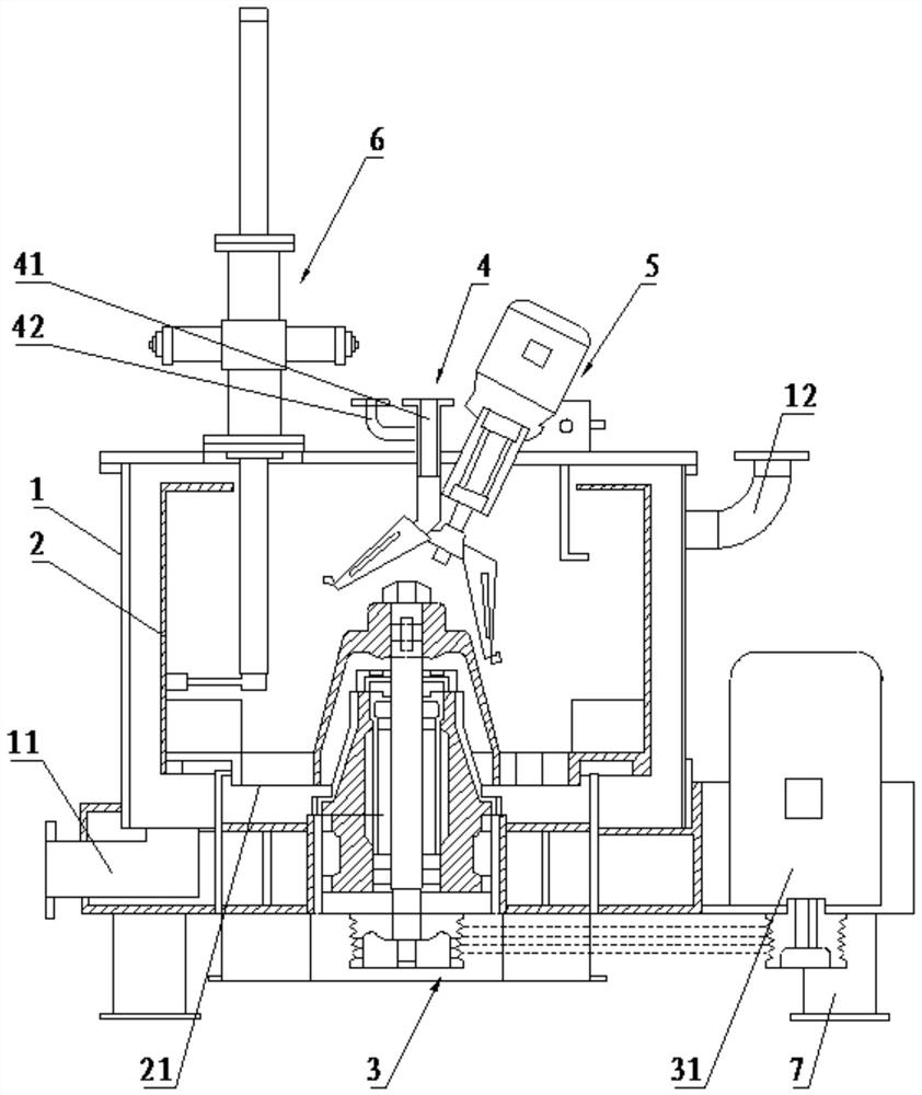 Phosphoric acid method activated carbon acid recovery, rinsing and dehydration three-in-one automatic process