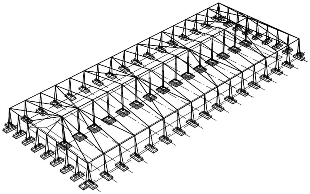 Structural device for closing coal yard by using existing windproof and dust suppression net