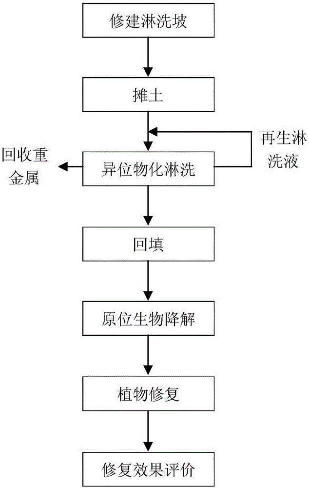 Remediation technology and process for heavy metal and organic matter composite contaminated soil