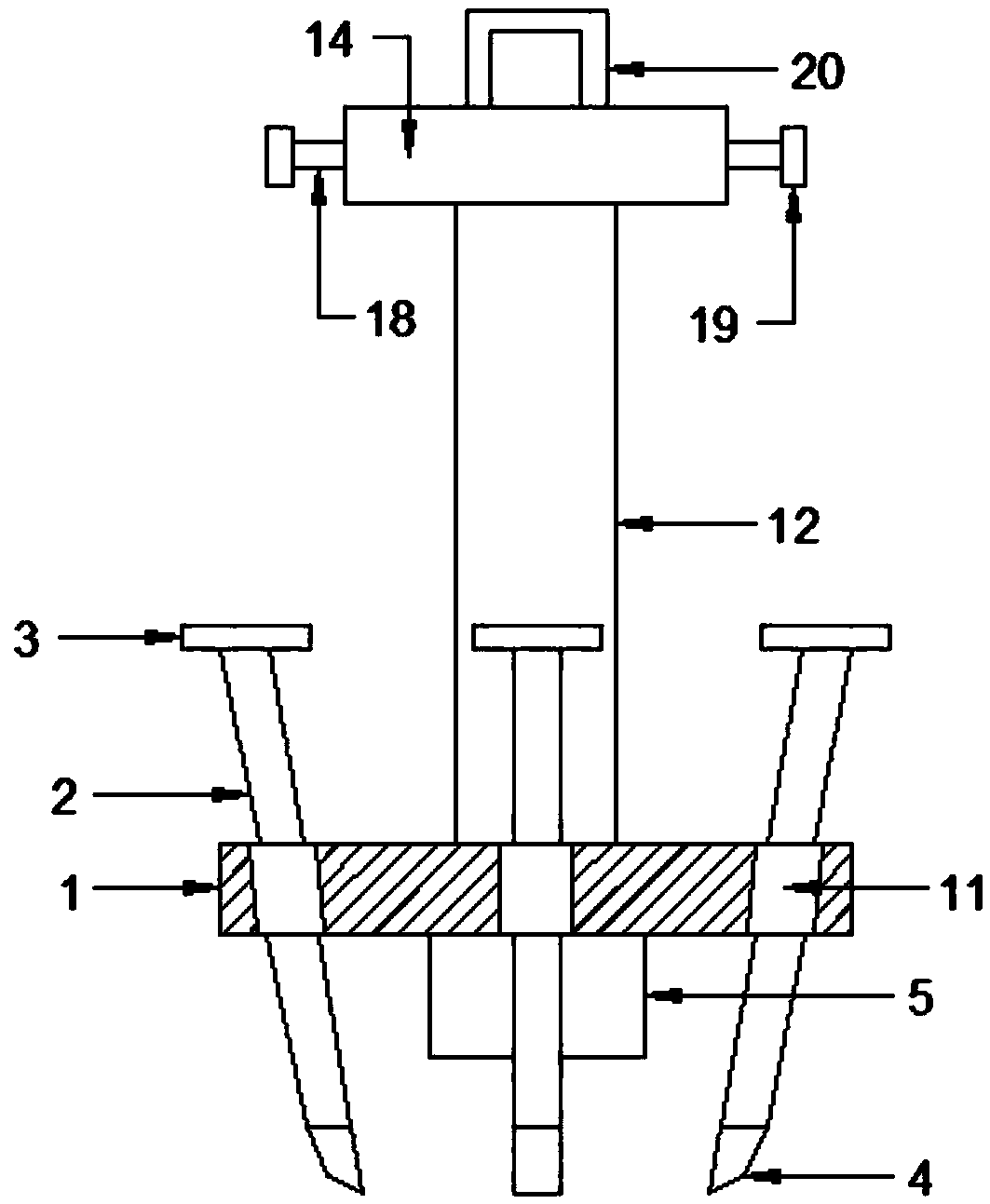 Multi-shovel-head radish picking device