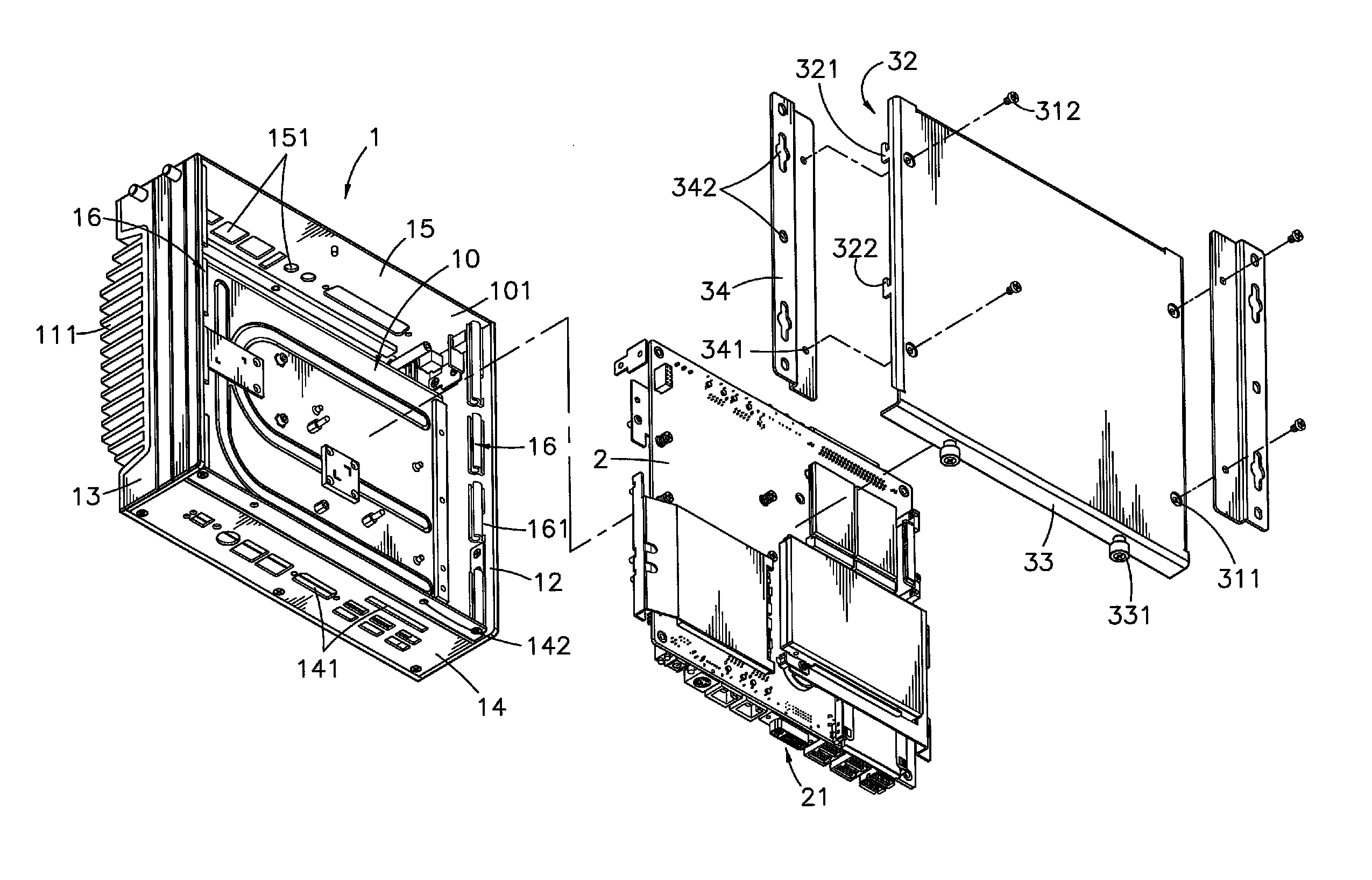 Wall-mounting structure for wall-mounted electronic device