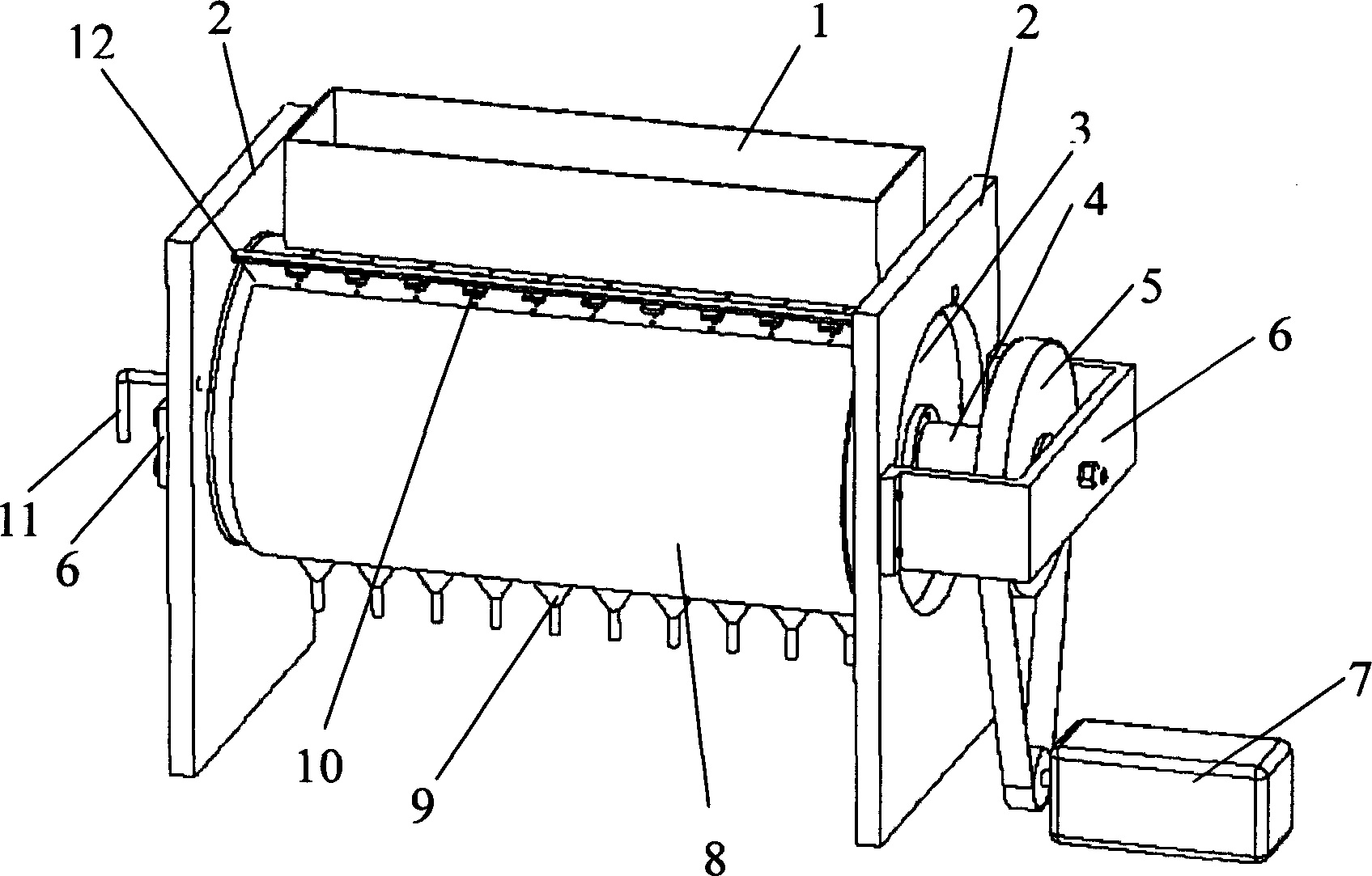 Drum type pill quantitative feeding device