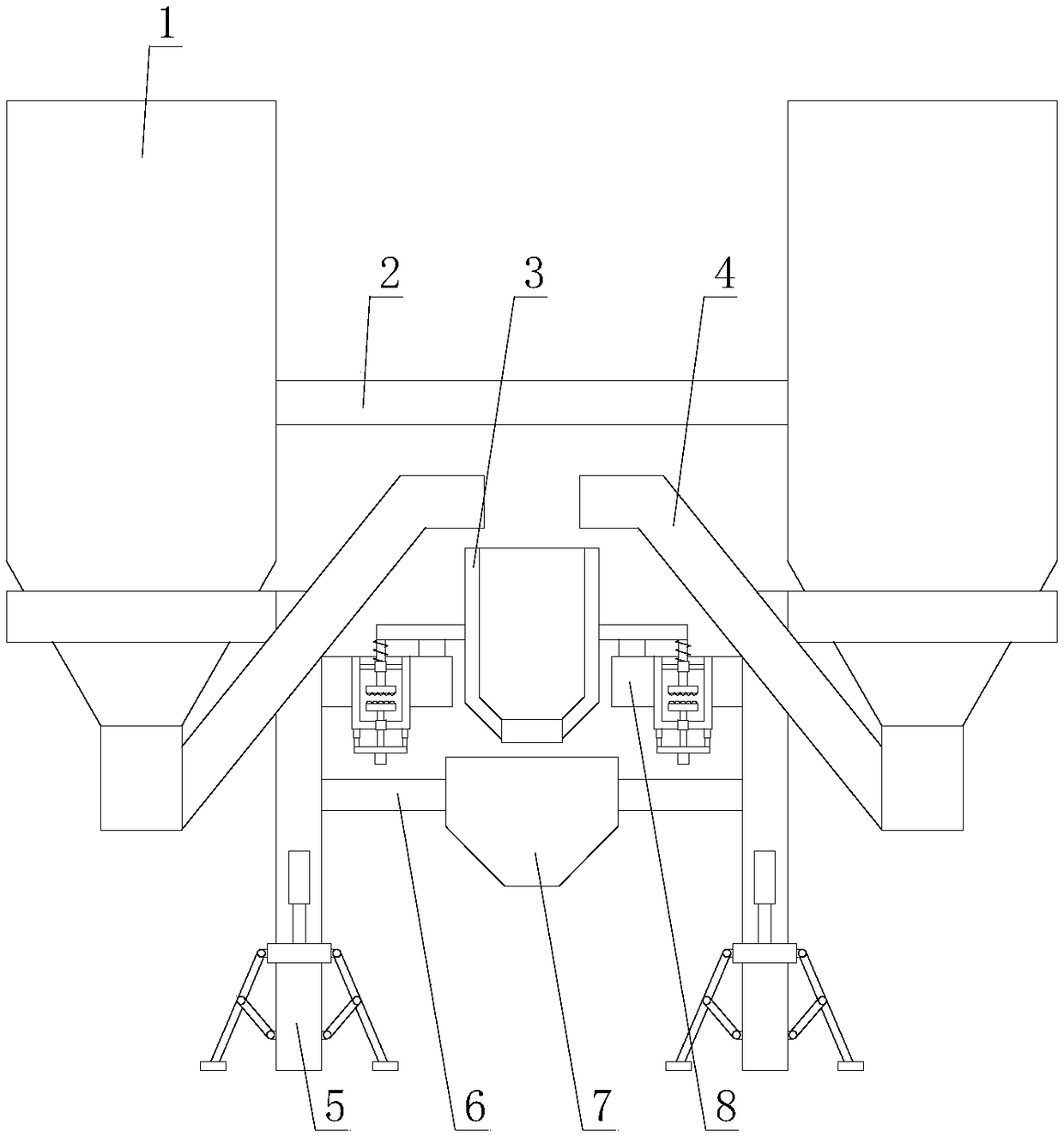 High-weighing-accuracy concrete mixing station