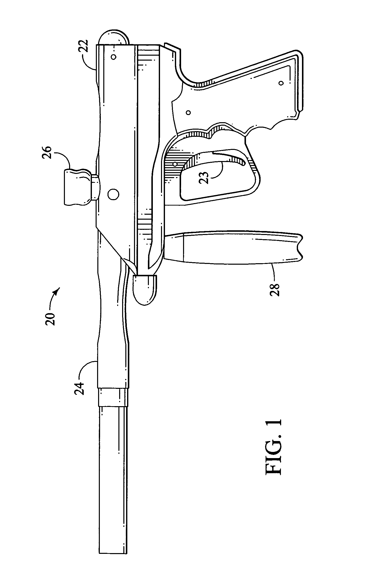 Pneumatic paintball gun and components