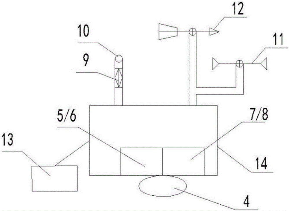 Floating type marine hydrologic observation device